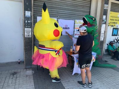 "Tía Pikachu" visitó Puente Alto en plena campaña para ser ...