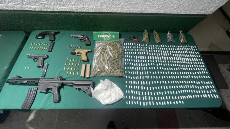Operativo deja seis detenidos por narcotráfico y porte de armas
