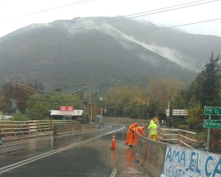 Municipalidad de San José de Maipo informa estado de rutas tras jornada de lluvias