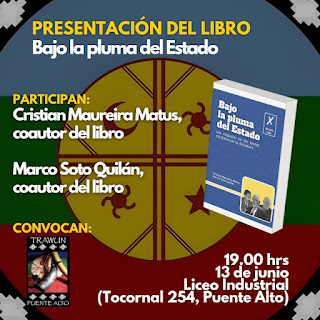Comunidad Trawün invita a presentación del libro Bajo la Pluma del Estado