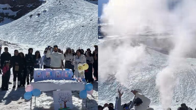 Indignación por «gender reveal» en el Embalse El Yeso: video desata críticas por daño a área protegida