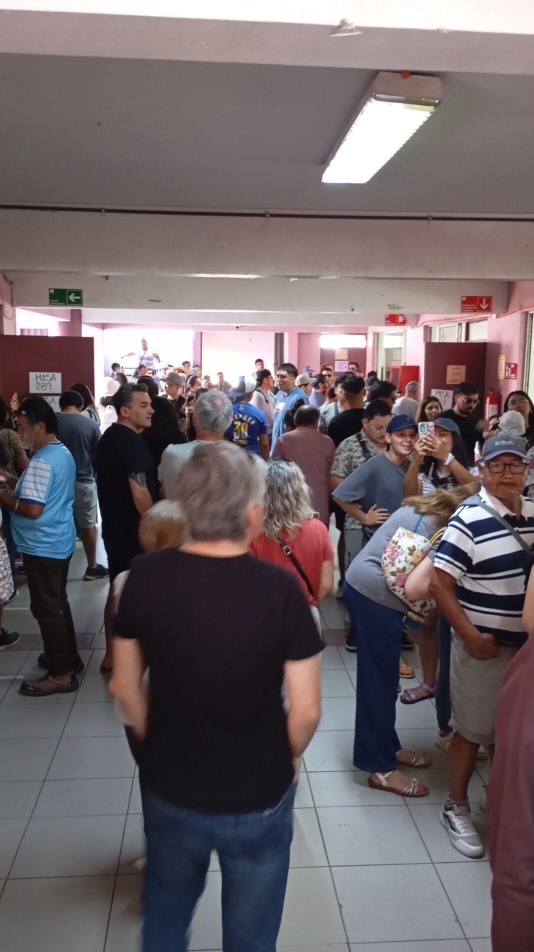 Largas filas, hasta una hora de espera y una denuncia de carnet cambiado en el Colegio San Carlos
