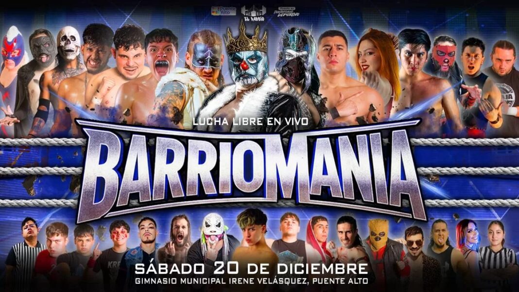 Lucha libre hecha en el barrio: Puente Alto recibe a BARRIOMANÍA este sábado en el Gimnasio Irene Velásquez