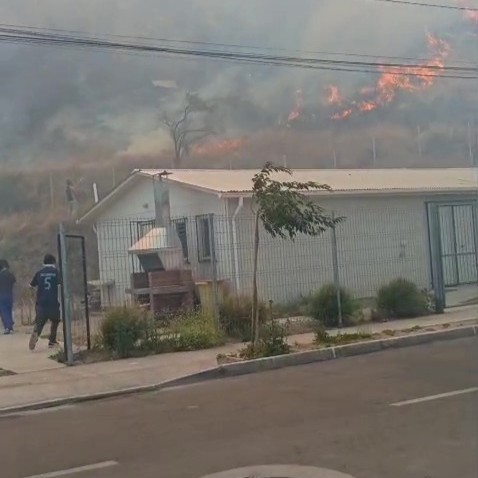 Incendio en el Cerro Las Cabras mantiene intenso operativo de Bomberos en Bajos de Mena