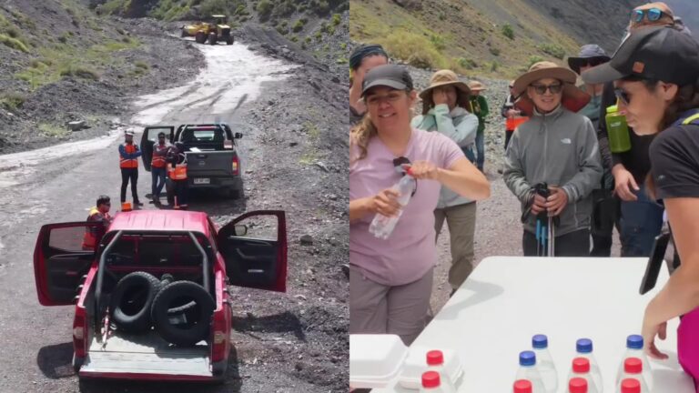 Evacúan con éxito a personas aisladas en sector cordillerano del Cajón del Río Colorado