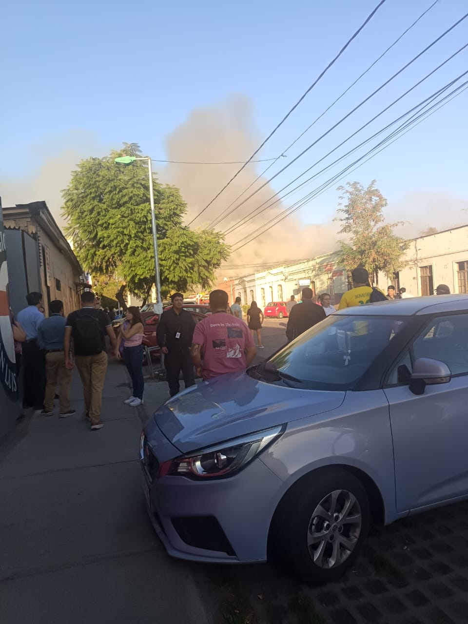 Bomberos combate incendio en Manuel Rodríguez con Santa Elena