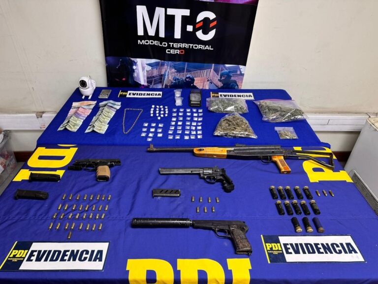 PDI desarticula puntos de microtráfico en Puente Alto: cuatro detenidos tras allanamientos simultáneos