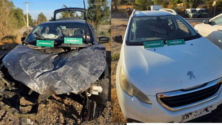 Huida tras robo con violencia termina con menor detenido y dos autos recuperados