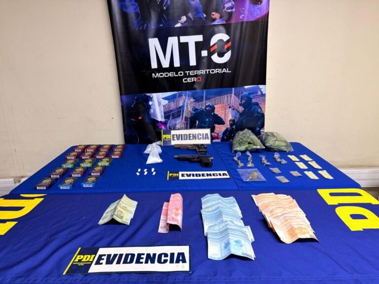 PDI desarticula puntos de microtráfico en la Población Arcoíris