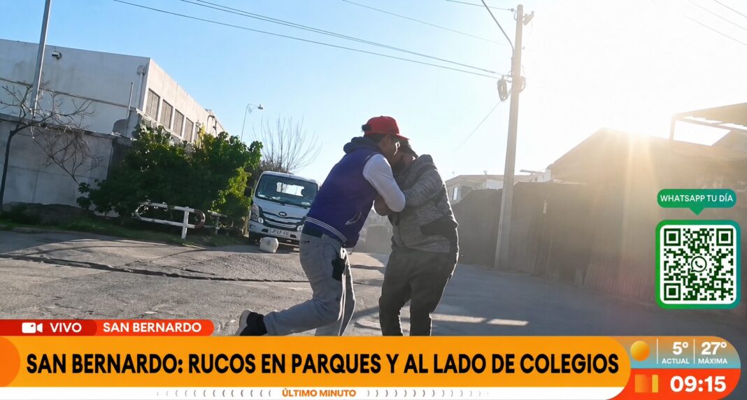 Violenta agresión en vivo: Atacan a periodista de Canal 13 durante despacho en San Bernardo