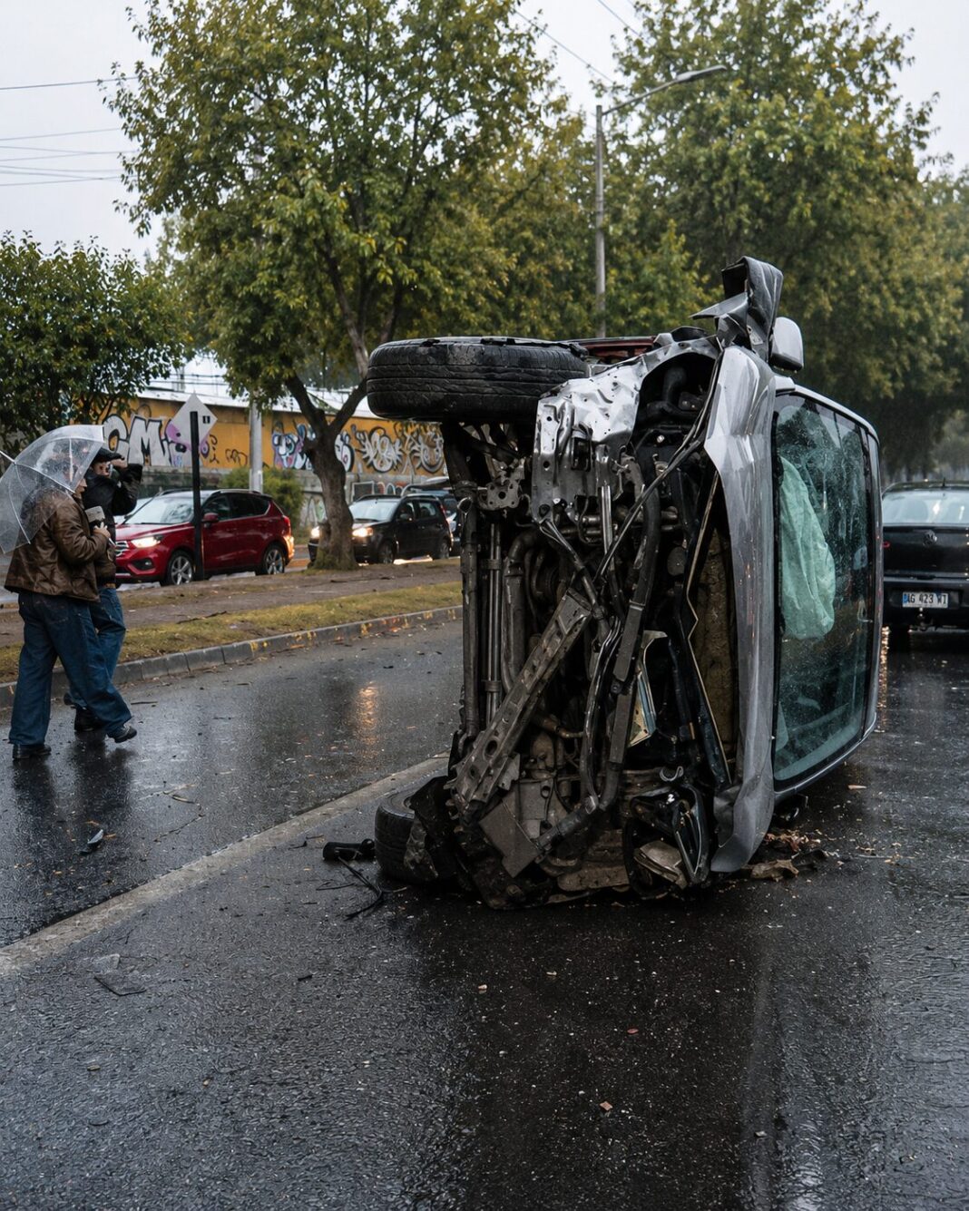 Vuelca camioneta por la lluvia y provoca «taco» de 2 kilómetros en Av. Camilo Henríquez