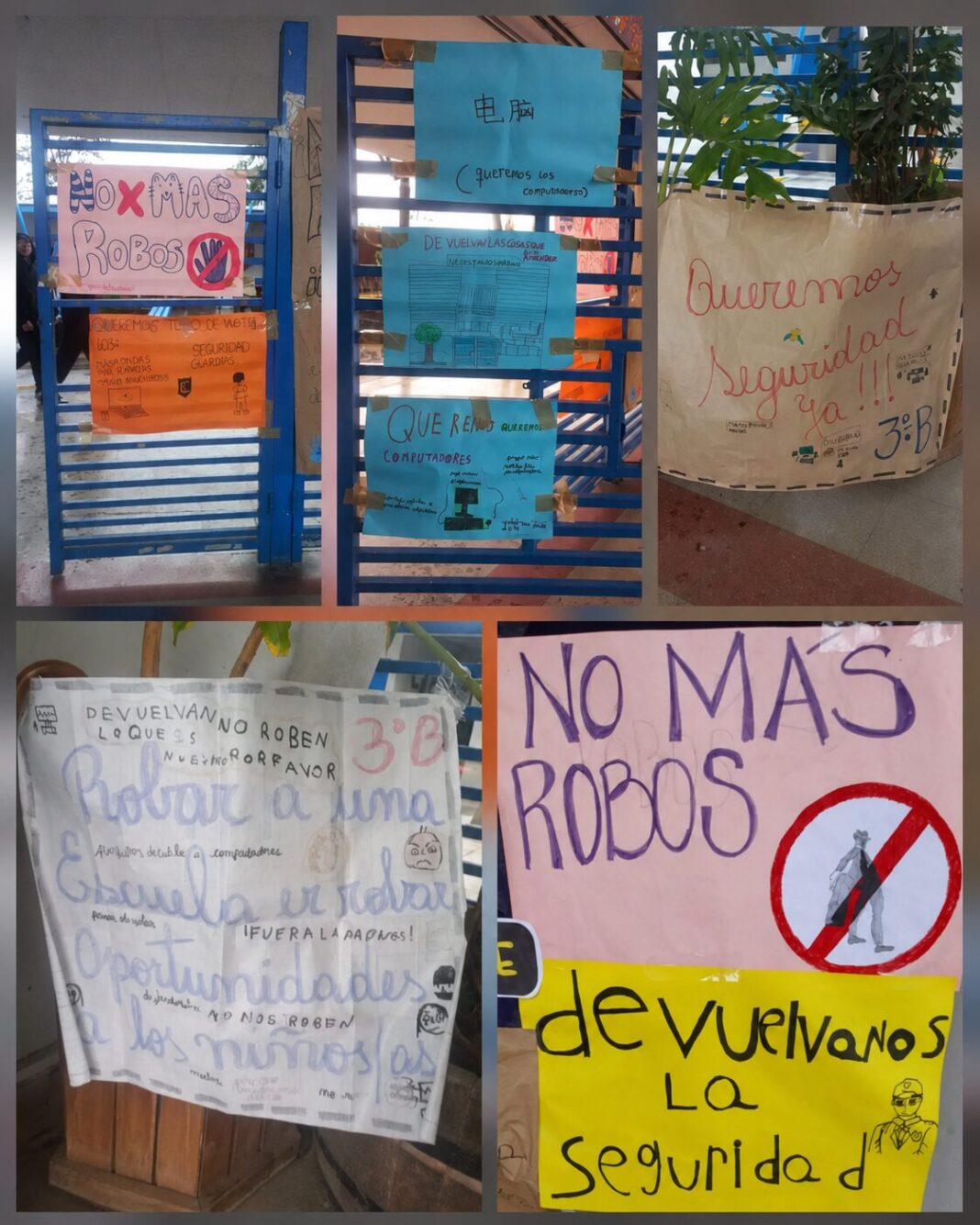 Comunidad de Colegio Ejército Libertador pide más seguridad tras robo de 50 computadores y destrucción