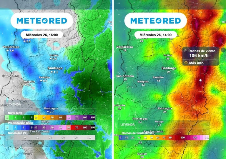 Pronostican más de 100 mm de lluvia en la zona sur de la RM