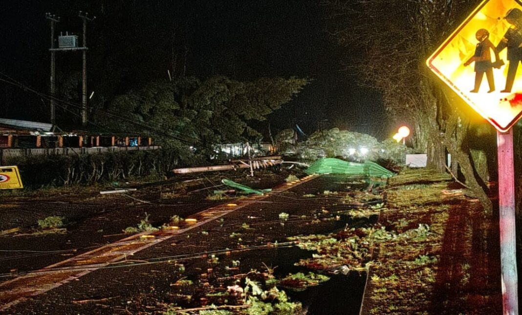 Tornado provoca daños en casas, instalaciones industriales y apagón eléctrico en Ñuble